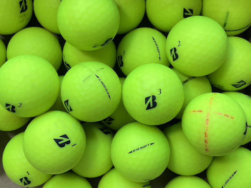 Bridgestone e12 Soft Matt Grün Lakeballs - gebrauchte e12 Soft Matt Grün Golfbälle AA/AAA-Qualität