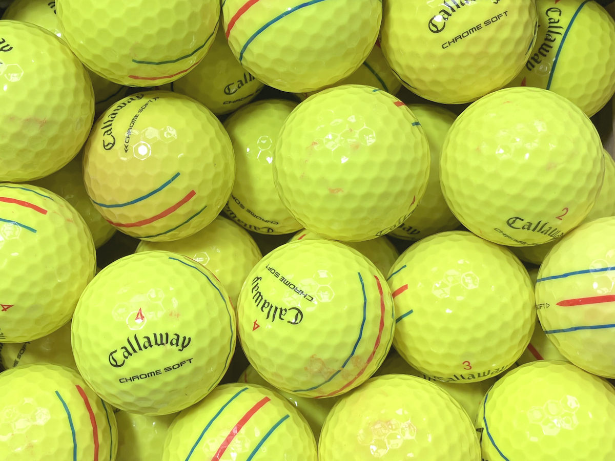 llaway Chrome Soft Triple Track Gelb Lakeballs - gebrauchte Chrome Soft Triple Track Gelb Golfbaelle AA/AAA-Qualität