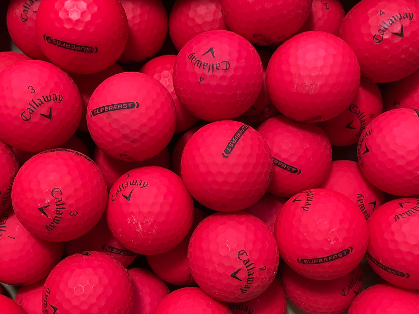 Callaway Superfast Bold Matt Rot Lakeballs - gebrauchte Superfast Bold Matt Rot Golfbälle AA/AAA-Qualität