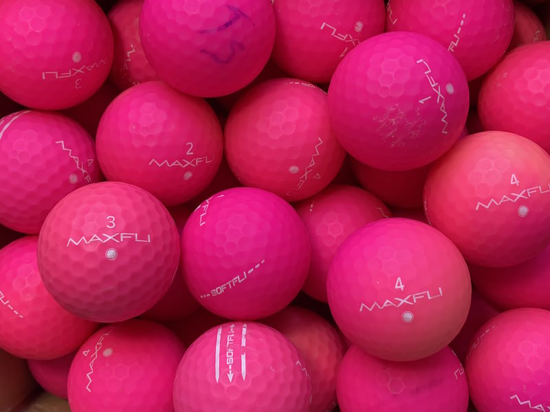 Maxfli SoftFli Matt Pink Lakeballs - gebrauchte SoftFli Matt Pink Golfbälle AA/AAA-Qualität