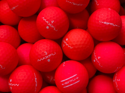 Maxfli SoftFli Matt Rot Lakeballs - gebrauchte SoftFli Matt Rot Golfbälle AAAA-Qualität
