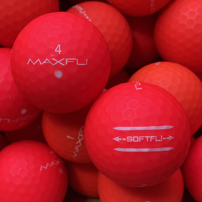 Maxfli SoftFli Matt Rot Lakeballs - gebrauchte SoftFli Matt Rot Golfbälle Galerie