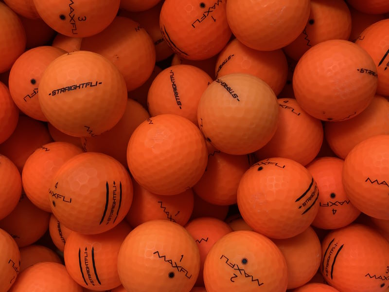 Maxfli StraightFli Matt Orange Lakeballs - gebrauchte StraightFli Matt Orange Golfbälle AA/AAA-Qualität