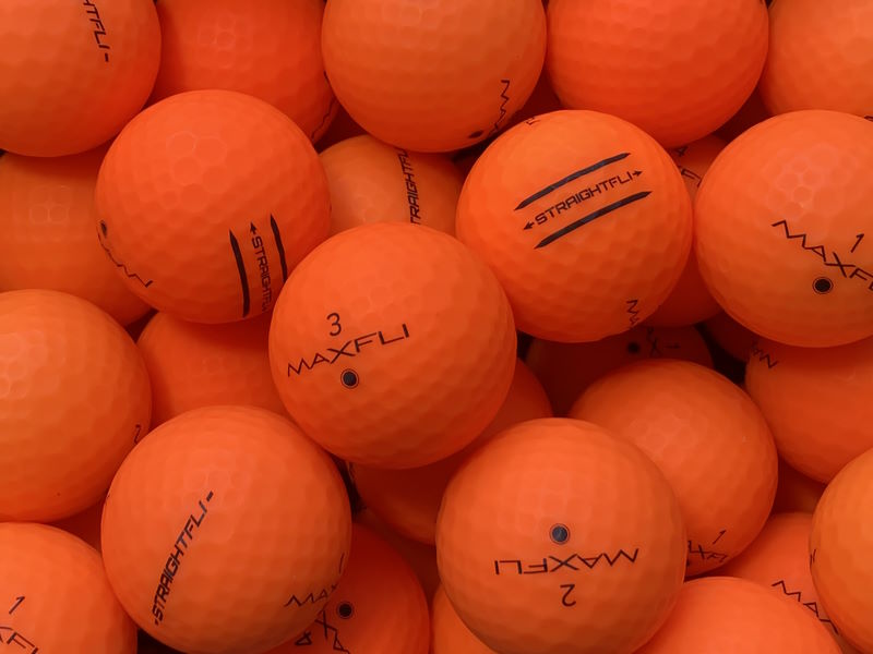 Maxfli StraightFli Matt Orange Lakeballs - gebrauchte StraightFli Matt Orange Golfbälle AAAA-Qualität