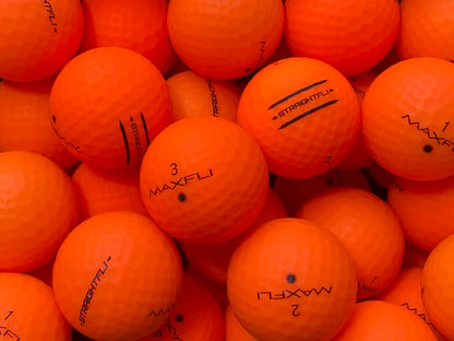 Maxfli StraightFli Matt Orange Lakeballs - gebrauchte StraightFli Matt Orange Golfbälle AAAA-Qualität