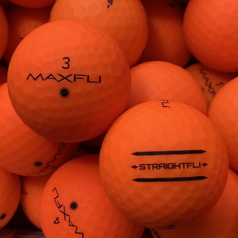 Maxfli StraightFli Matt Orange Lakeballs - gebrauchte StraightFli Matt Orange Golfbälle Galerie