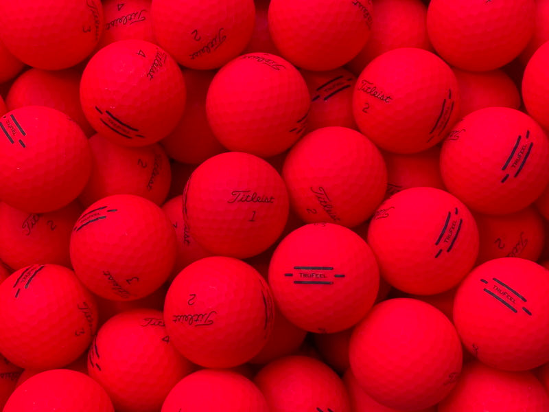 Titleist TruFeel Matt Rot Lakeballs - gebrauchte TruFeel Matt Rot Golfbälle AAAA-Qualität