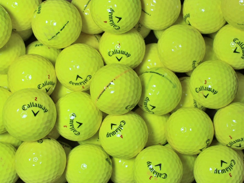 Callaway Chrome Soft Gelb Lakeballs - gebrauchte Chrome Soft Gelb Golfbälle AA/AAA-Qualität