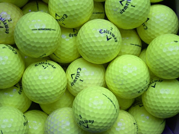 Callaway HEX Warbird Gelb Lakeballs - gebrauchte HEX Warbird Gelb Golfbälle AA/AAA-Qualität