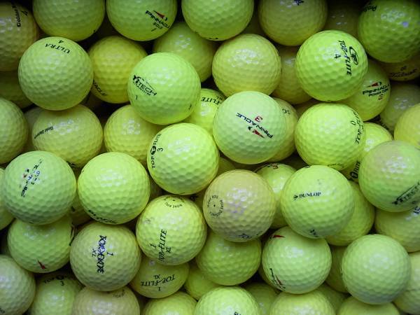 Marken Mix Gelb Lakeballs - gebrauchte Mix Gelb Golfbälle AA/AAA-Qualität