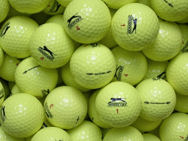 Slazenger Raw Distance Gelb Lakeballs - gebrauchte Raw Distance Gelb Golfbälle AAAA-Qualität