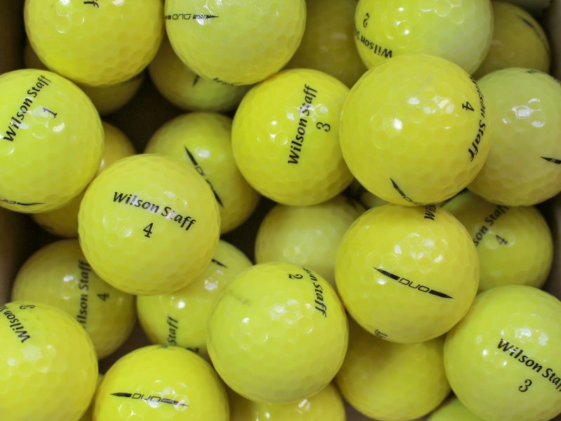 Wilson Staff DUO Gelb Lakeballs - gebrauchte Staff DUO Gelb Golfbälle AA/AAA-Qualität