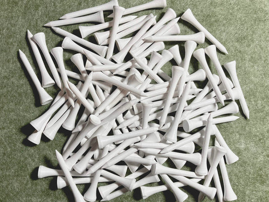 Golftees Bambus Weiß 54mm