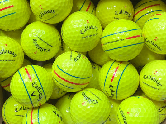 Callaway Chrome Soft Triple Track Gelb Lakeballs