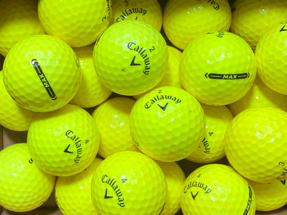 Callaway Supersoft MAX Gelb Lakeballs - gebrauchte Supersoft MAX Gelb Golfbälle AA/AAA-Qualität