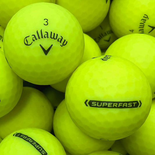 Callaway Superfast Bold Matt Gelb Lakeballs - gebrauchte Superfast Bold Matt Gelb Golfbälle Galerie
