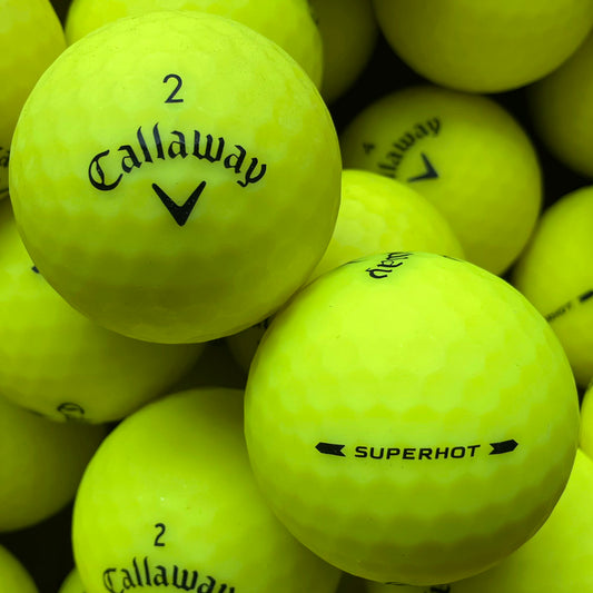 Callaway Superhot Bold Matt Gelb Lakeballs - gebrauchte Superhot Bold Matt Gelb Golfbälle Galerie