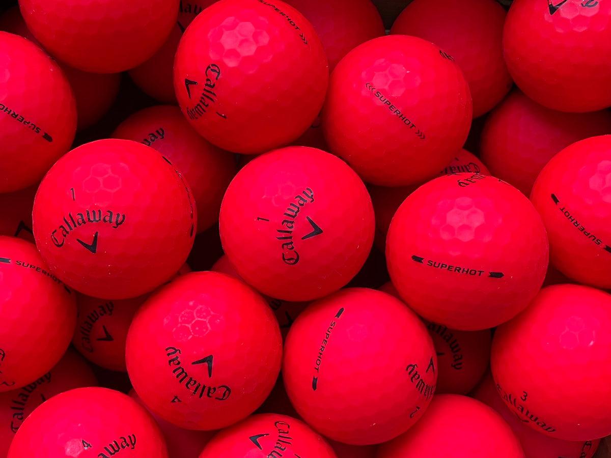 Callaway Superhot Bold Marr Rot Lakeballs - gebrauchte Superhot Bold Matt Rot Golfbälle AAAA-Qualität