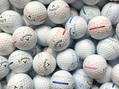 Callaway Supersoft Splatter 360 Bunt Lakeballs - gebrauchte Supersoft Splatter 360 Bunt  Golfbälle AAAA-Qualität
