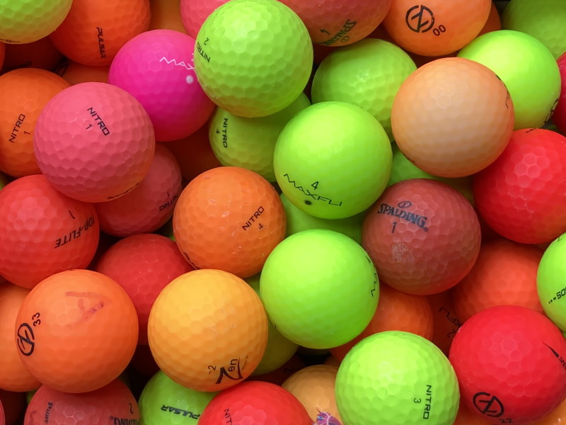 Matt Bunt Mix Lakeballs - gebrauchte Matt Bunt Mix Golfbälle AA/AAA-Qualität