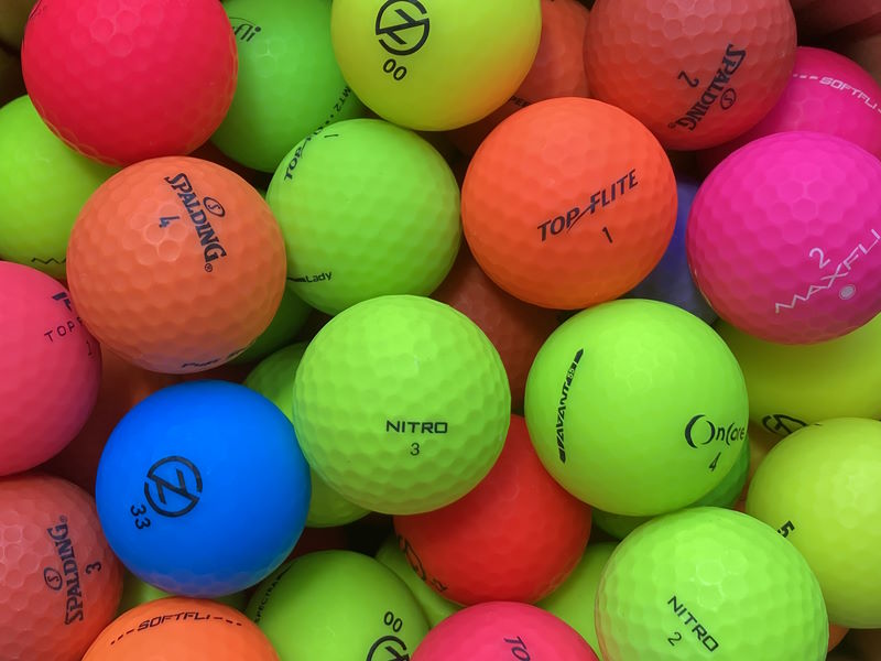 Matt Bunt Mix Lakeballs - gebrauchte Matt Bunt Mix Golfbälle AAAA-Qualität