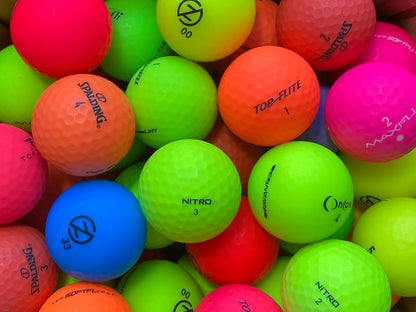 Matt Bunt Mix Lakeballs - gebrauchte Matt Bunt Mix Golfbälle AAAA-Qualität