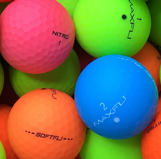 Matt Bunt Mix Lakeballs - gebrauchte Matt Bunt Mix Golfbälle Galerie
