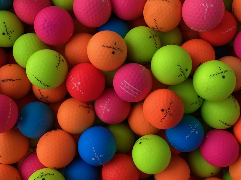 Maxfli SoftFli Matt Bunt Lakeballs - gebrauchte SoftFli Matt Bunt Golfbälle AA/AAA-Qualität