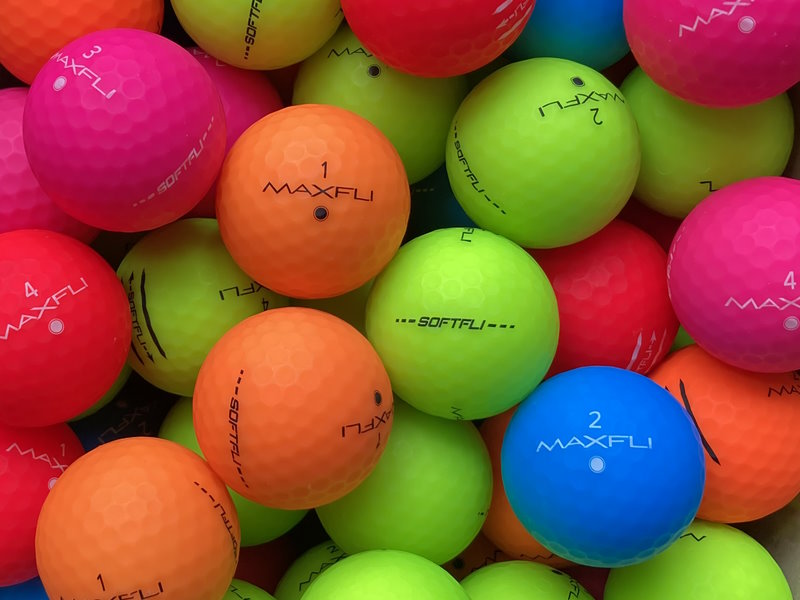 Maxfli SoftFli Matt Bunt Lakeballs - gebrauchte SoftFli Matt Bunt Golfbälle AAAA-Qualität