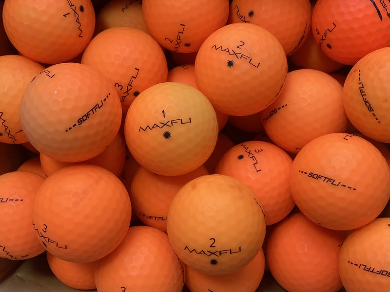 Maxfli SoftFli Matt Orange Lakeballs - gebrauchte SoftFli Matt Orange Golfbälle AA/AAA-Qualität