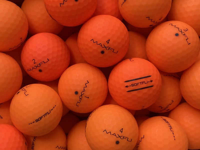 Maxfli SoftFli Matt Orange Lakeballs - gebrauchte SoftFli Matt Orange Golfbälle AAAA-Qualität