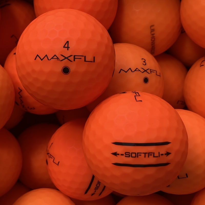 Maxfli SoftFli Matt Orange Lakeballs - gebrauchte SoftFli Matt Orange Golfbälle Galerie