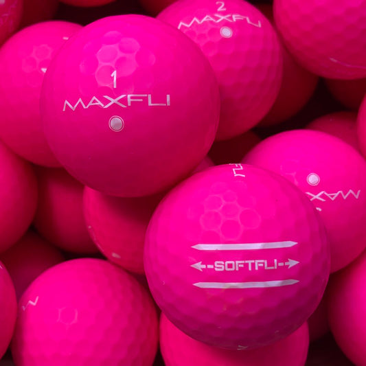 Maxfli SoftFli Matt Pink Lakeballs - gebrauchte SoftFli Matt Pink Golfbälle Galerie