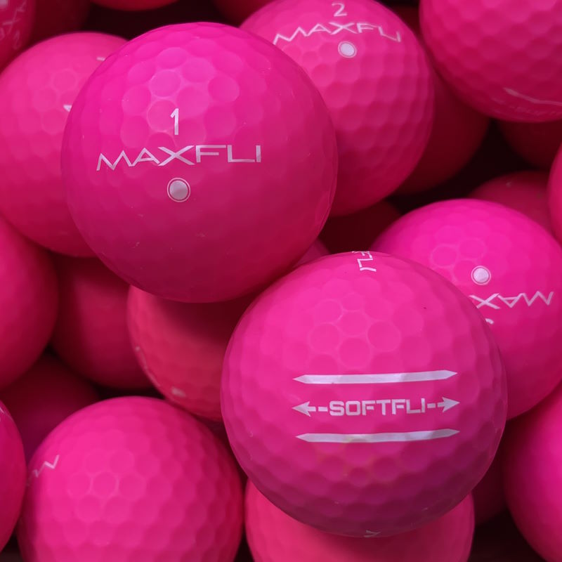 Maxfli SoftFli Matt Pink Lakeballs - gebrauchte SoftFli Matt Pink Golfbälle Galerie