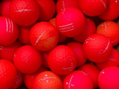 Maxfli SoftFli Matt Rot Lakeballs - gebrauchte SoftFli Matt Rot Golfbälle AA/AAA-Qualität