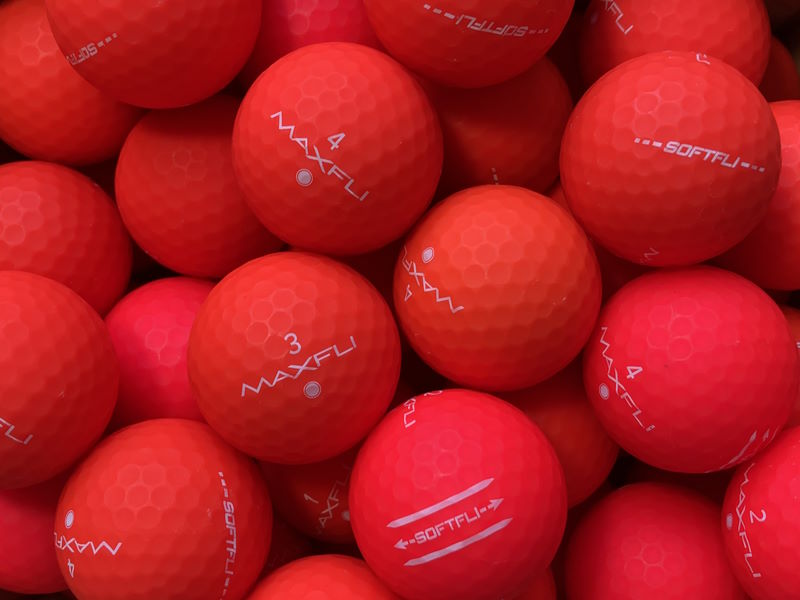 Maxfli SoftFli Matt Rot Lakeballs - gebrauchte SoftFli Matt Rot Golfbälle AAAA-Qualität