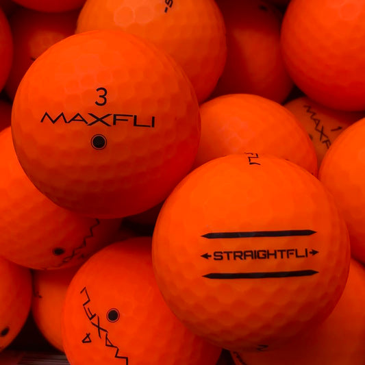 Maxfli StraightFli Matt Orange Lakeballs - gebrauchte StraightFli Matt Orange Golfbälle Galerie