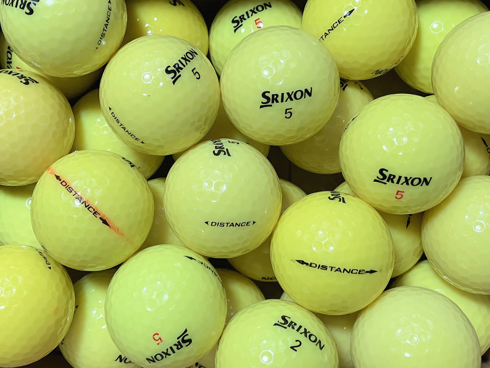 Srixon-Distance-Gelb AA-AAA-Lakeballs-Golfbaelle