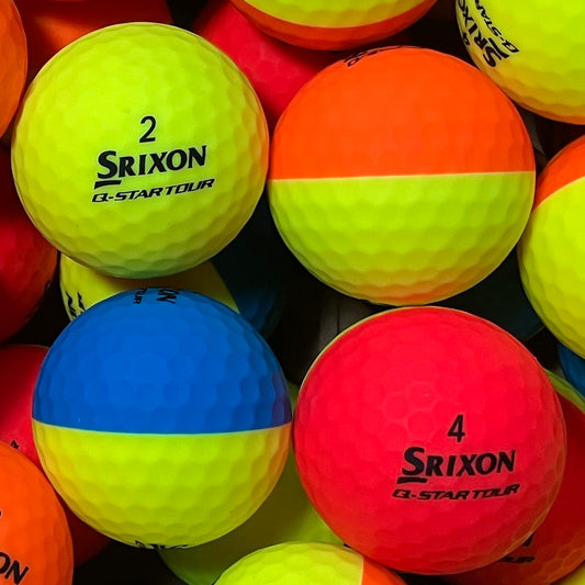 Srixon Q-Star Tour Divide Bunt Lakeballs - gebrauchte Q-Star Tour Divide Bunt Golfbälle Galerie