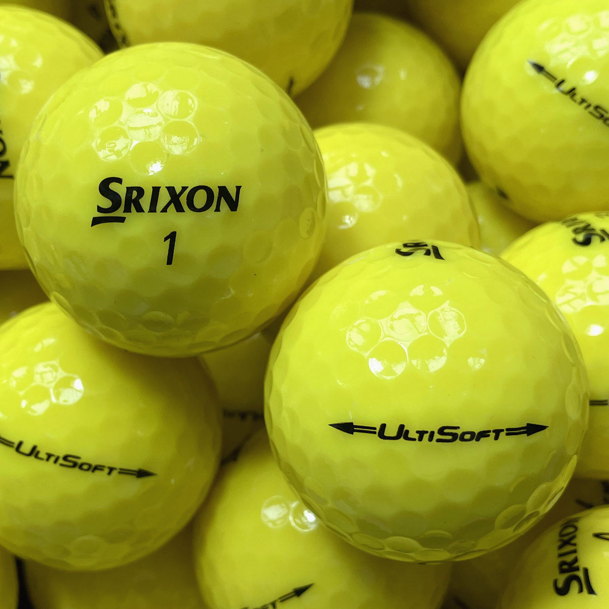 Srixon UltiSoft Gelb Lakeballs - gebrauchte UltiSoft Gelb Golfbälle Galerie