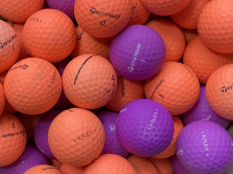 TaylorMade Kalea Matt Orange/Lila Mix Lakeballs - gebrauchte Kalea Matt Orange/Lila Mix Golfbälle AA/AAA-Qualität