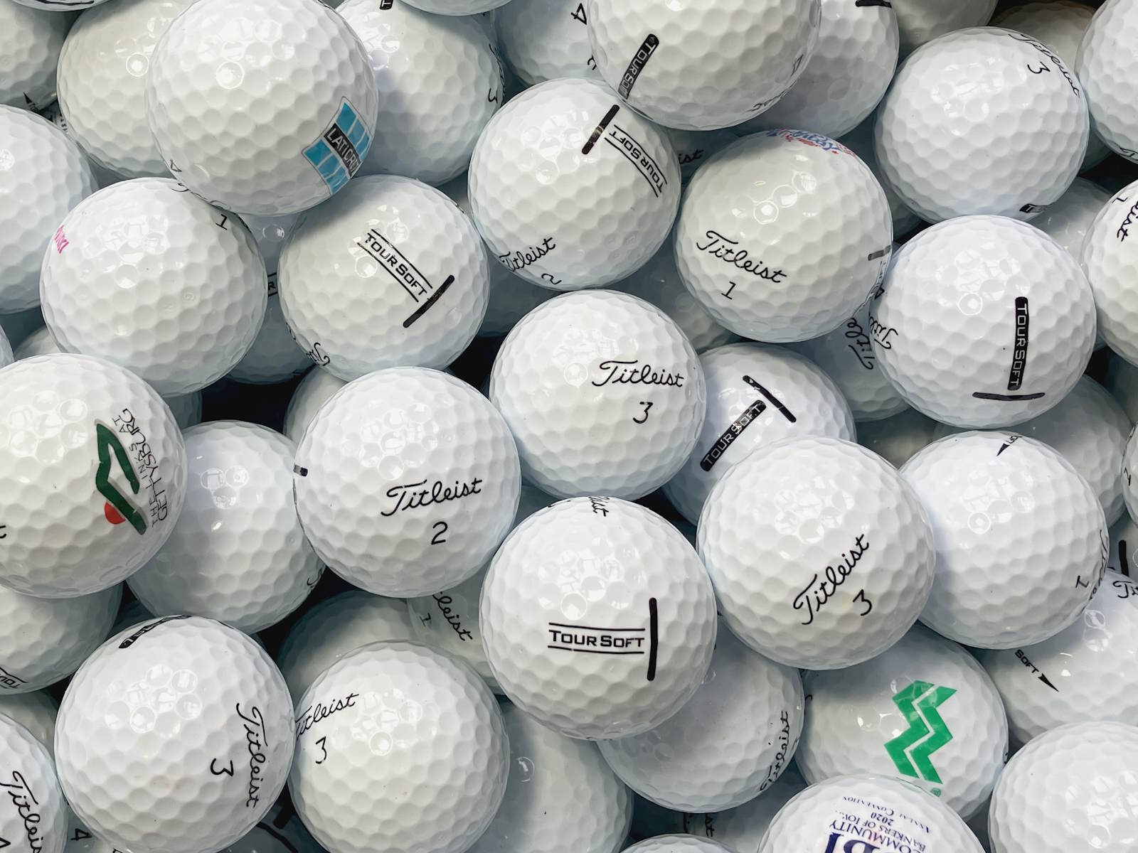 Titleist Tour Soft Lakeballs - gebrauchte Tour Soft Golfbälle AAAA-Qualität