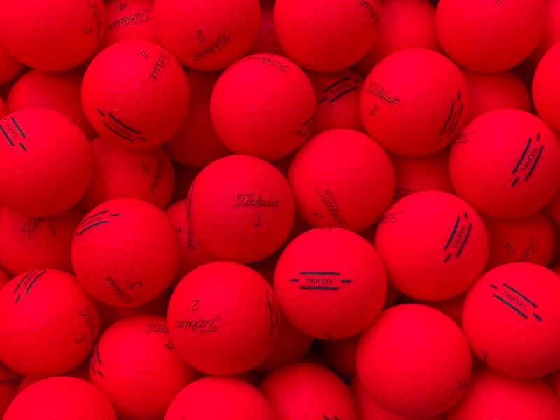 Titleist TruFeel Matt Rot Lakeballs - gebrauchte TruFeel Matt Rot Golfbälle AAAA-Qualität
