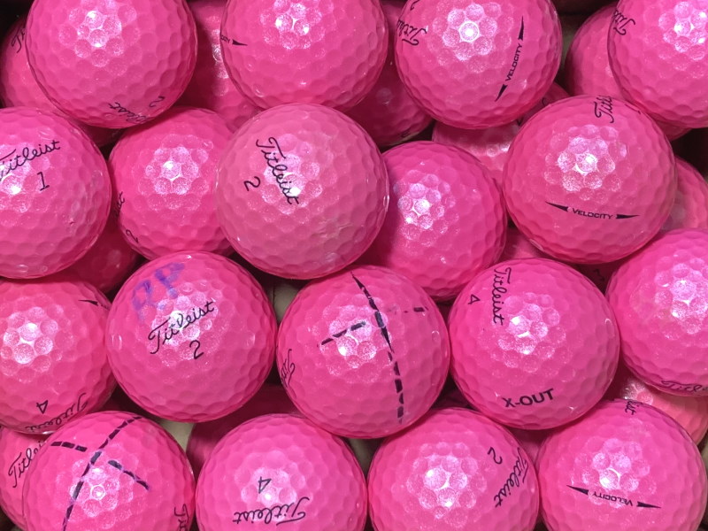 Titleist Velocity Pink Lakeballs - gebrauchte Velocity Pink Golfbälle AA/AAA-Qualität