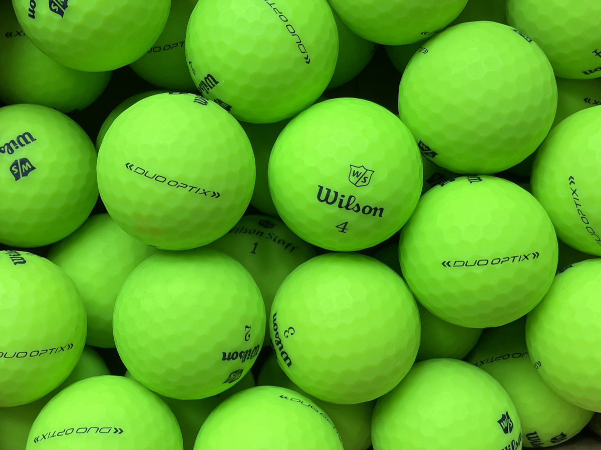 Wilson Duo Soft Matt Grün Lakeballs - gebrauchte Duo Soft Matt Grün Golfbälle AAAA-Qualität