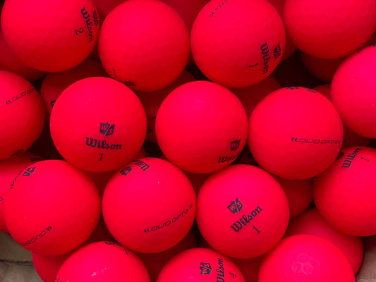 Wilson Duo Soft Matt Rot Lakeballs - gebrauchte Duo Soft Matt Rot Golfbälle AAAA-Qualität