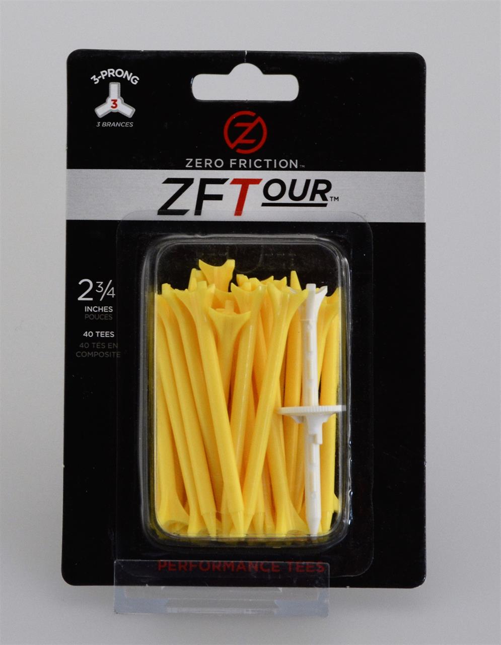 Zero Friction ZF Tees 3-zackig 2 3/4" Gelb