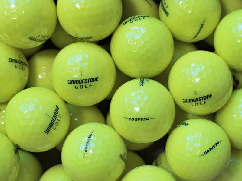 gebrauchte Bridgestone e6 Speed Gelb Golfbälle - Lakeballs in AAAA-Qualität