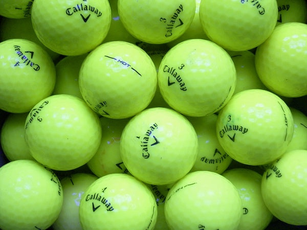 Callaway HEX Hot Gelb Lakeballs - gebrauchte HEX Hot Gelb Golfbälle AA/AAA-Qualität
