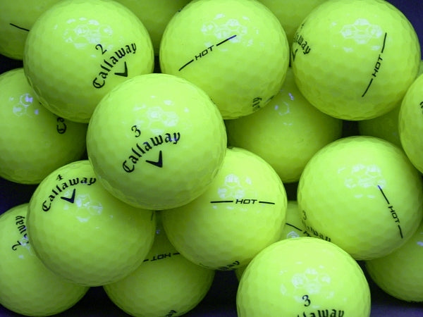 Callaway HEX Hot Gelb Lakeballs - gebrauchte HEX Hot Gelb Golfbälle AAAA-Qualität